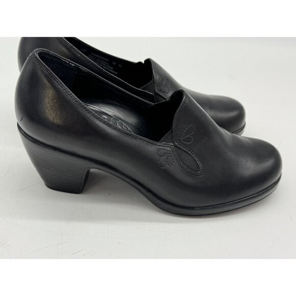 Dansko Womens Pumps Heeled Clogs Loafers Size 10 Black Leather Slip-On Party - Picture 9 of 13